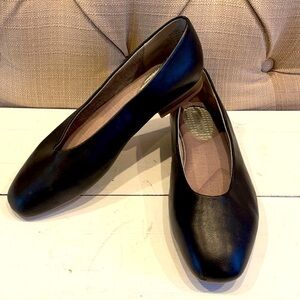 Com+sens Black Leather Delidda Ballet Flat